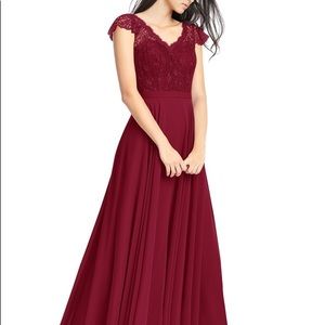 Azazie Cheryl Burgundy Dress